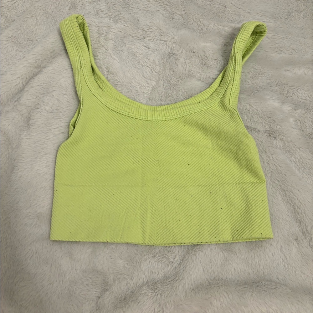 Lime green Sky and Sparrow stretch tank - size small/medium